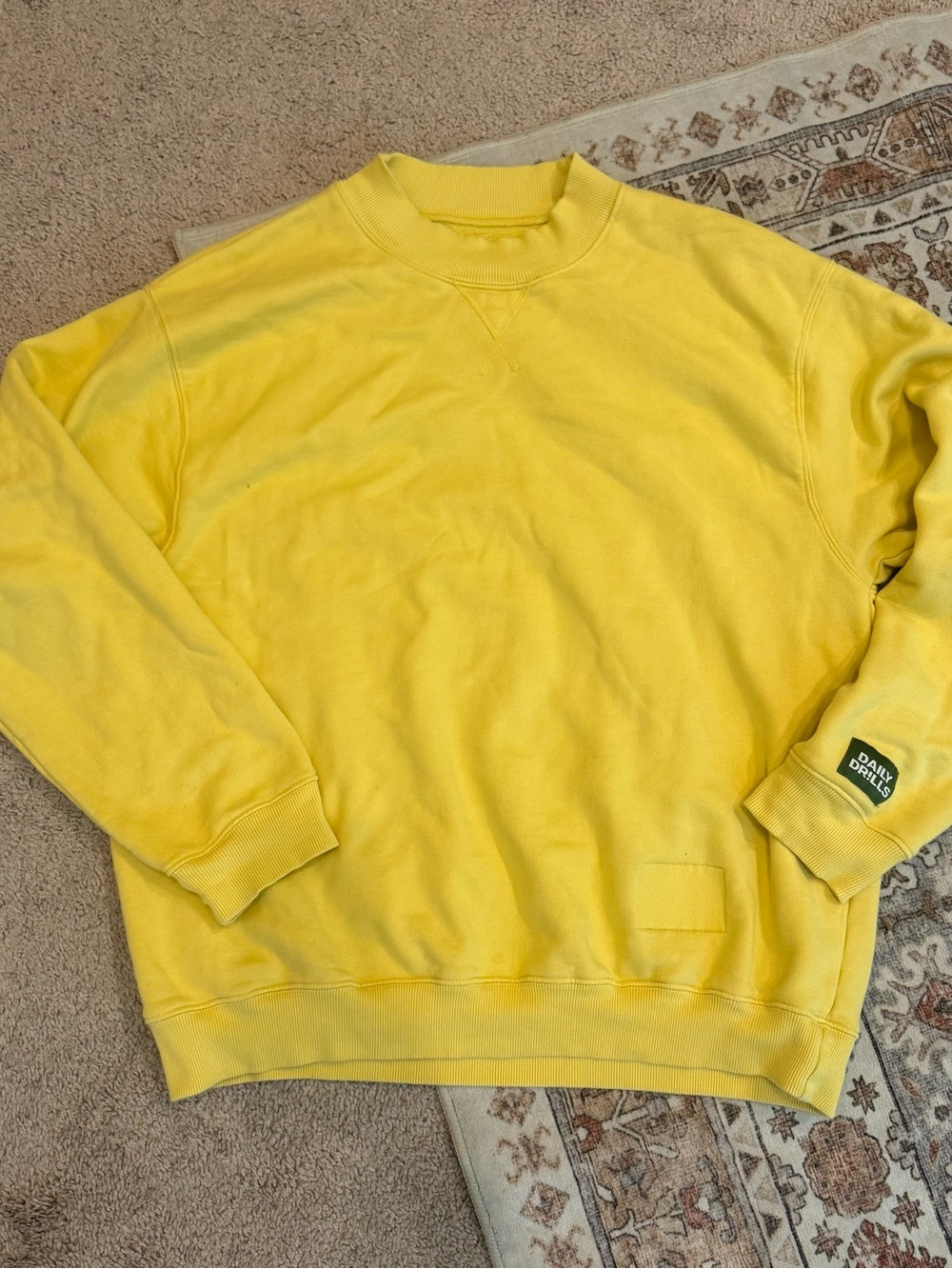 Daily Drills Kids Yellow Fleece Sweatshirt & Joggers Set - Bright Yellow - Picture 2 of 9